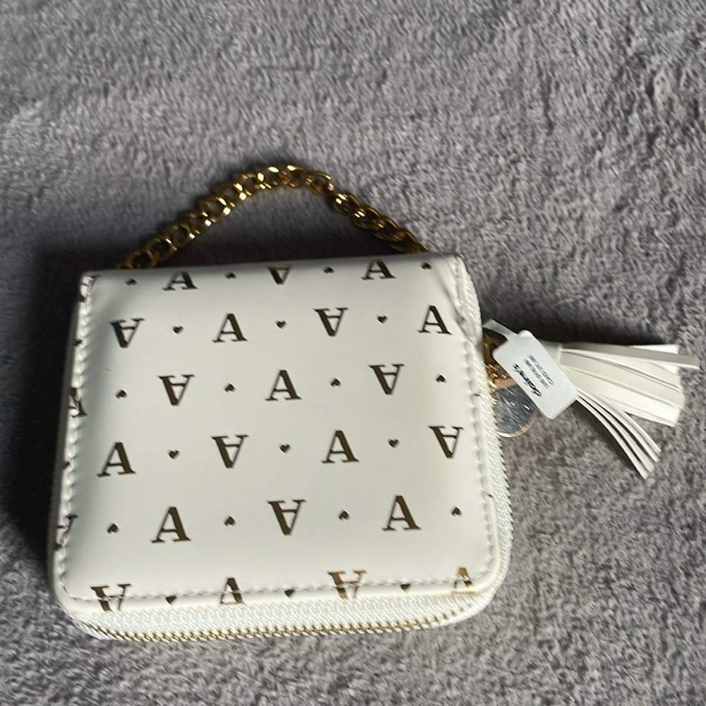 Clairs wallet with the letter A